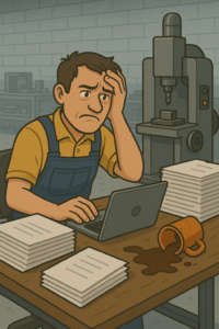 Machine Shop Owner Frustrated doing paperwork